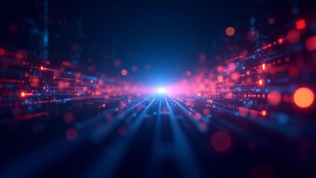 Pozadí symbolizující digitální partnerství a prostředí zpráv